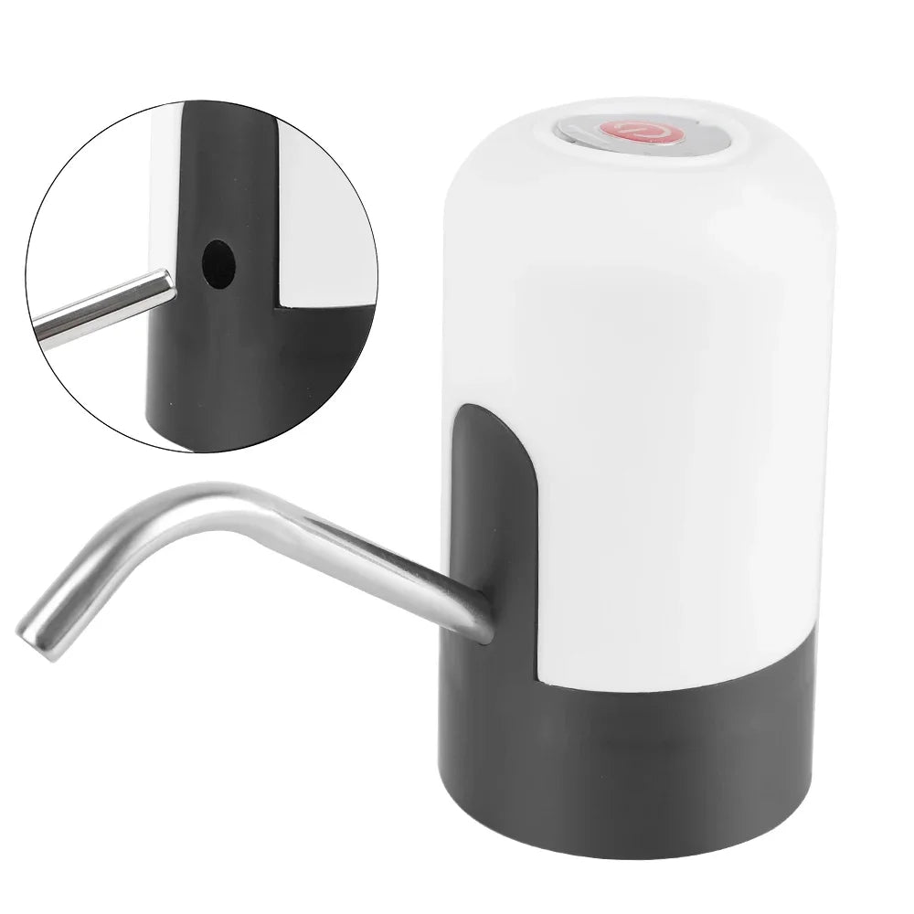 USB Automatic Water Pumping With Blue LED Light Rechargeable Barreled Portable Wireless Charging Electric Water Dispenser Device