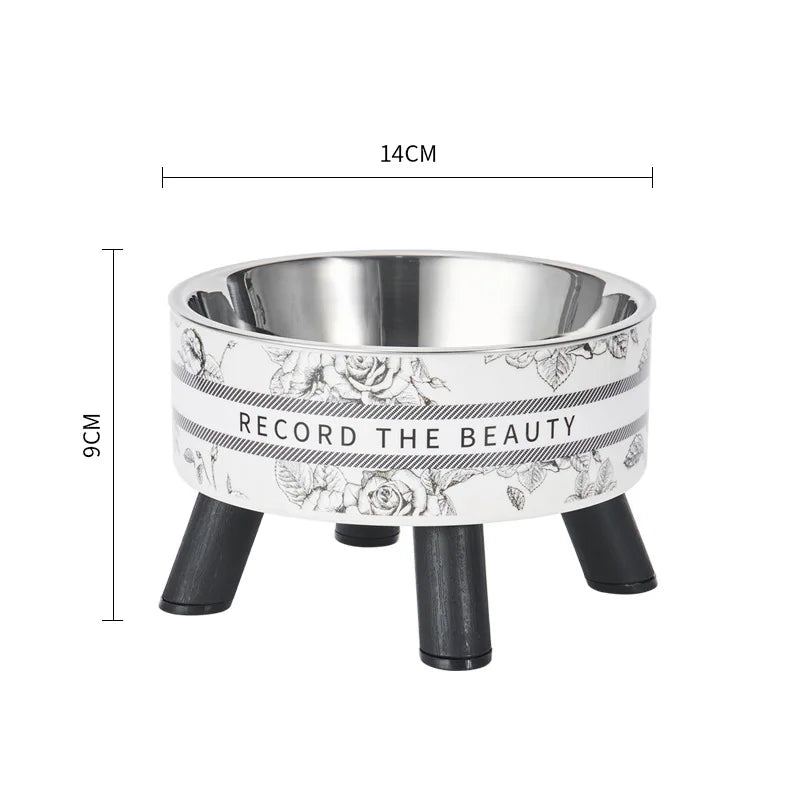 Pet Bowl Anti-knock Non-slip Four-corner Large Capacity Dog Rice Bowl Anti-cervical Cat Pet Single