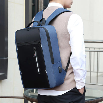 Portable Backpack Camping Travel Bag Business Daypack with USB Charging Port Fit 15.6 Inch Laptops for Men Women