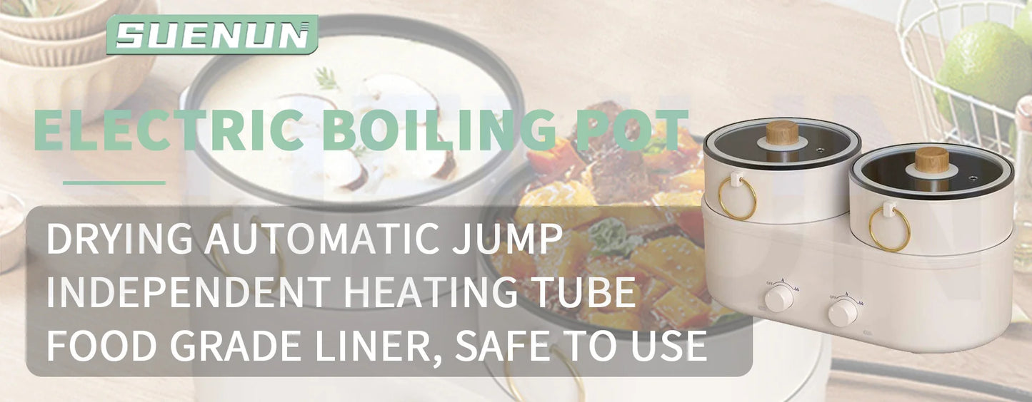 Electric Hot Pot Split -Shaped Electric Cooker Frying All -in -one Cooking Pot Multifunctional Electric Boiled Pot
