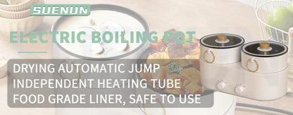 Electric Hot Pot Split -Shaped Electric Cooker Frying All -in -one Cooking Pot Multifunctional Electric Boiled Pot