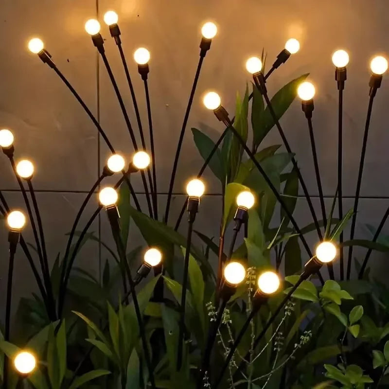 LED solar lawn lamp firefly lamp courtyard garden lawn camping decorative lamp waterproof wind-mounted lamp