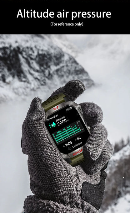 New Military GPS Smart Watch Men Flashlight Compass Waterproof 600mAh Battery Outdoor Sport Tracker Bluetooth Call Smartwatch