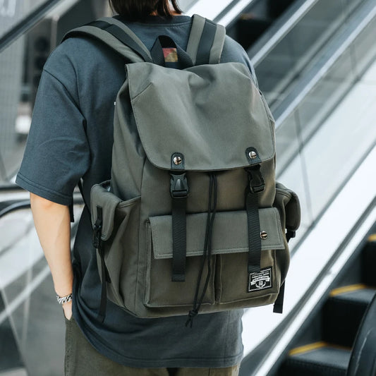 Fashion Waterproof Large Capacity Drawstring Backpack for Men Oxford Durable Travel College Student Laptop School Bag Bookbag