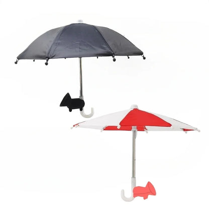 Small and Mini Umbrella Multi-color Mobile Phone Sunshade Umbrella with Suction Cup Phone Stands Outdoor Cover Sun Shield Mount