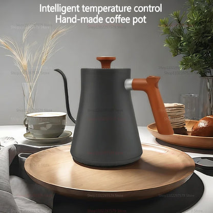 0.9L Electric Drip Coffee Kettle Stainless Steel Teapot With Precise Flow Control For Hand Brewed Coffee And Pour Over Brewing