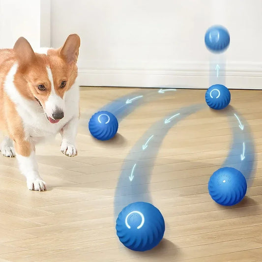 Automatic Moving Interactive Dog Toy Ball Smart USB Jumping Rotating Dog Chew Toy Ball for Puppy Ball Toys