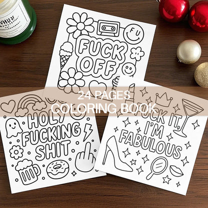 SWEAR WORD Coloring Books For Adults And Teens Featuring Cute Puppies Cartoon Coloring Books To Relax In A Cozy Hygge Moment
