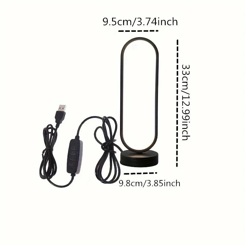 Creative Lamp Bedroom Ring Lamp Living Room Three-color Dimming Bedside Lamp LED Night Light