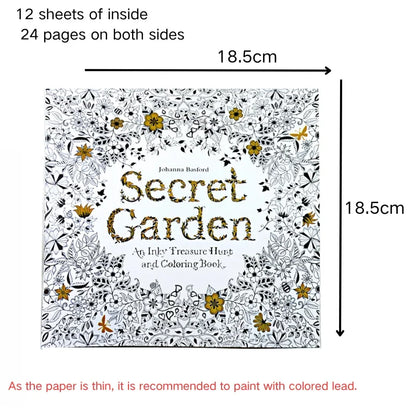 24 Pages Coloring Book for Children Adult Relieve Stress Kill Time DIY Painting Drawing Book Painting Kids Educational Toys
