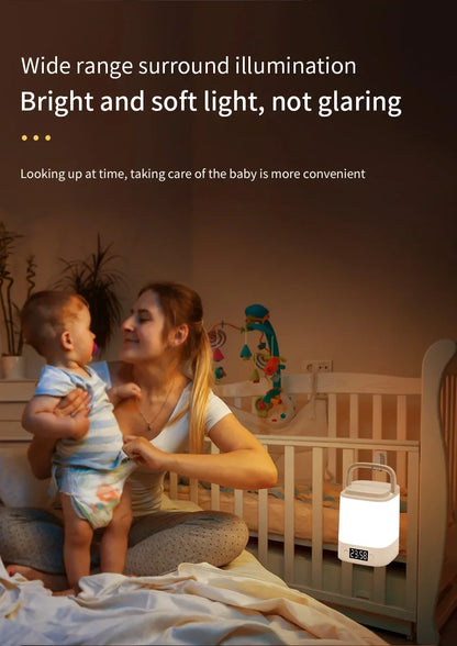 Touch Dimmable LED Night Lamp with Remote Clock Time Display or not Eye Protection Reading Lamp Bedside Night Light Rechargeable