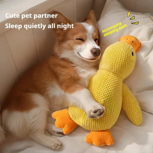 Dog toy plush companion sleeping duck bite resistant teeth grinding sound relief duck sound toy Wholesale and retail