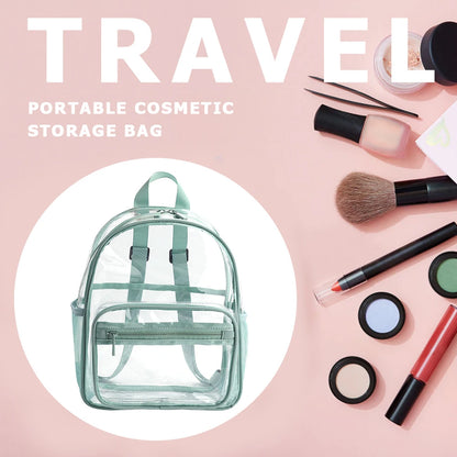 Transparent PVC Outdoor Sports Fitness Knapsack Casual Travel Visible Backpack Large Capacity Waterproof Top-Handle SchoolBag