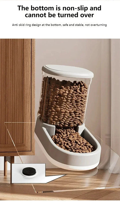 Automatic Pet Feeder Water Dispenser Cat Dog Food Bowl Puppy Cat Drinking Water Flowing Water Without Inserting Electric
