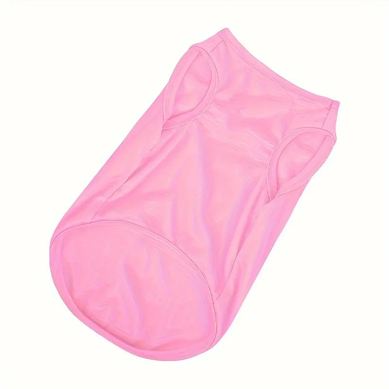 Solid Color Pet Apparel, Puppy Shirt, Dog T-Shirt, Soft Comfortable Breathable Dog Vest, Summer Pet Clothes