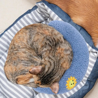 Pillows For Dogs Dog Pillow Soft Cushion Throw Pillow Half Donut Pet Calming Toy Puppy Pillow Embroidery Pattern Dog Bed Pillow