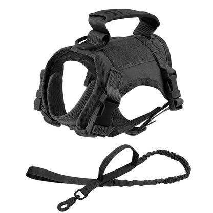 Tactical Dog Harness Small Breed Puppy Harness Cat Vest Adjustable For Military Service Dogs Accessories Training Working