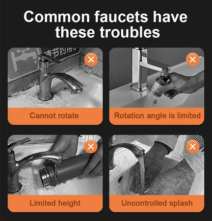 Universal 1080° Rotation Faucets Extender Sprayer Head Kitchen Robot Arm Extension Faucet Aerator Mixer Bubbler Water Tap Nozzle