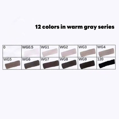 12 Colors Alcohol Based Markers Set Dual Tip Sketching Drawing Markers Animation for Adults Kids Painting School Supplies