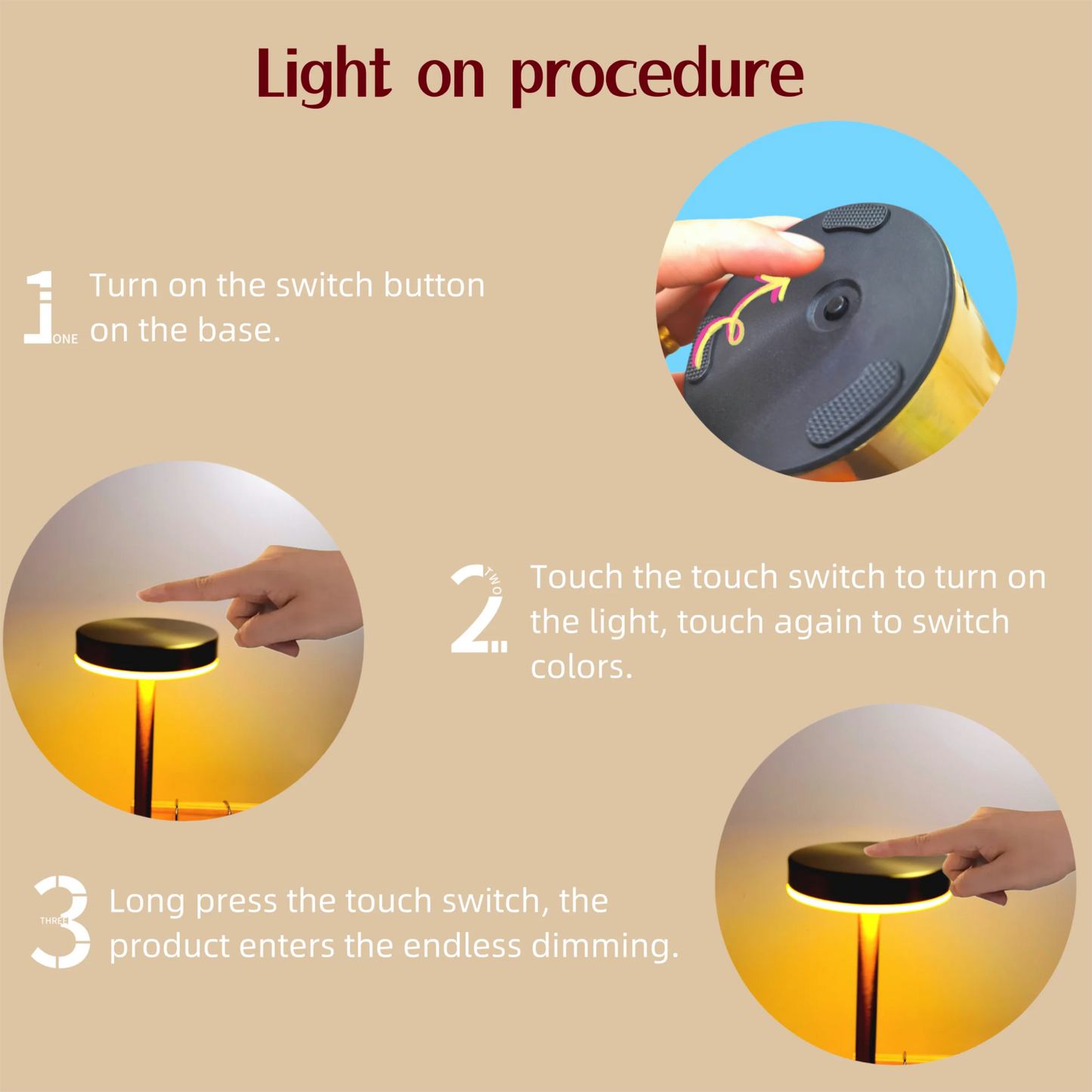 Wireless charging LED desk lamp | 3-color + adjustable dimming | USB charging | Bedside lamp | Festival gift.