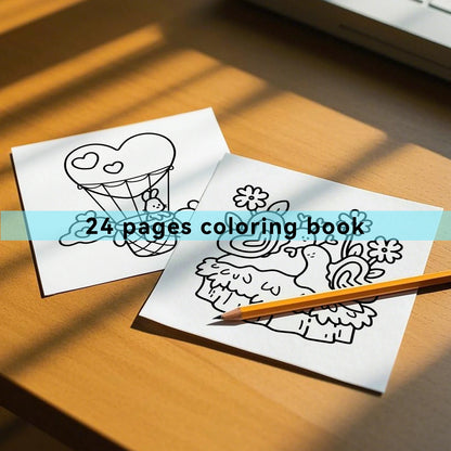 Cozy Love Hearts Coloring Book Educational Relaxation Gift Graffiti Painting Book Doodles Book Adult Relaxation Activities
