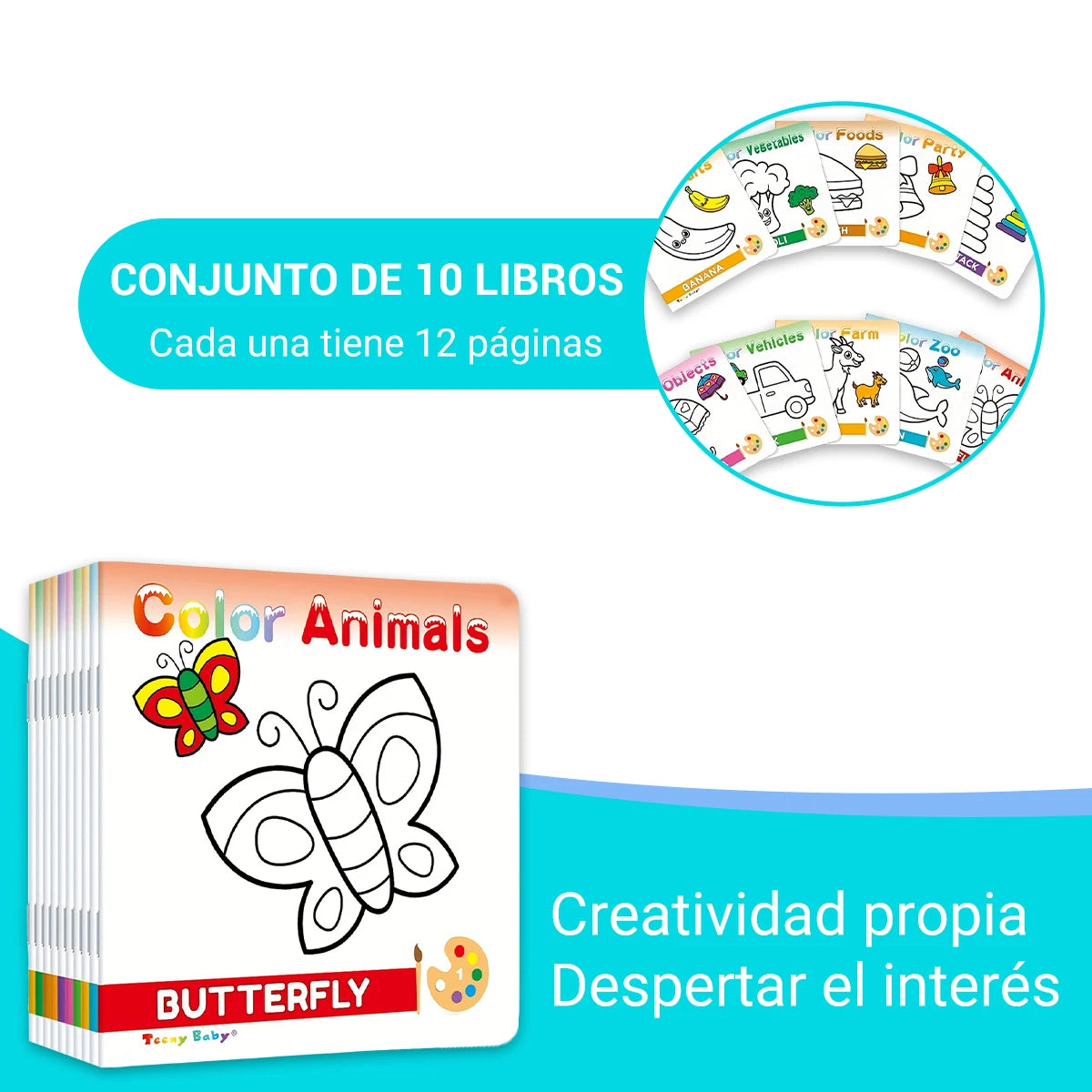 1 set of 10 children's handwriting tracking simple drawing coloring books simple simple drawing learning and DIY color coloring