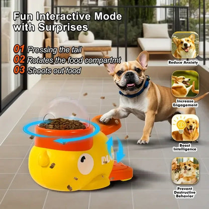 Pet Snack Feeder Dog Food Dispenser Automatic Feeder Puppy Cartoon Duck Design Used to Train Dogs Accessories Cats Cat Supplies