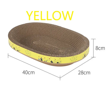 Oval Cat Scratching Board Protect Furniture Grinding Claw Toys  Corrugated Paper Wear-resistant Cat Nest Cat Accessories