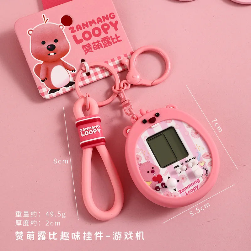 Genuine Creative Cartoon Loopy Doll Car Keychain Camera Game Toy Cute Couple Pendant Kawaii Gift Anime Accessories