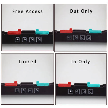Dog Cat Flap Door with 4 Way Security Lock Flap Door for Dog Cats Kitten ABS Plastic Small Pet Gate Door Kit Cat Dogs Flap Doors