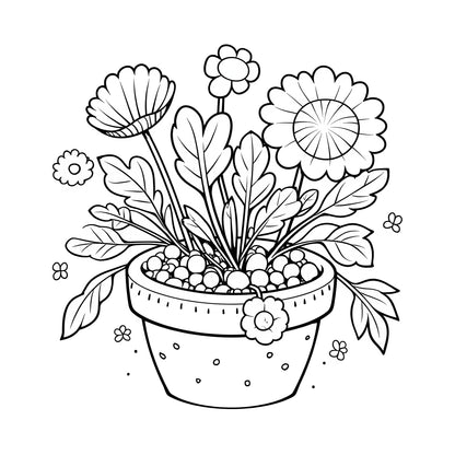 FLOWER & PLANT Bold-easy Patterns Coloring Book for Adults Cute Drawing Book Perfect Gift for Party and Birthday