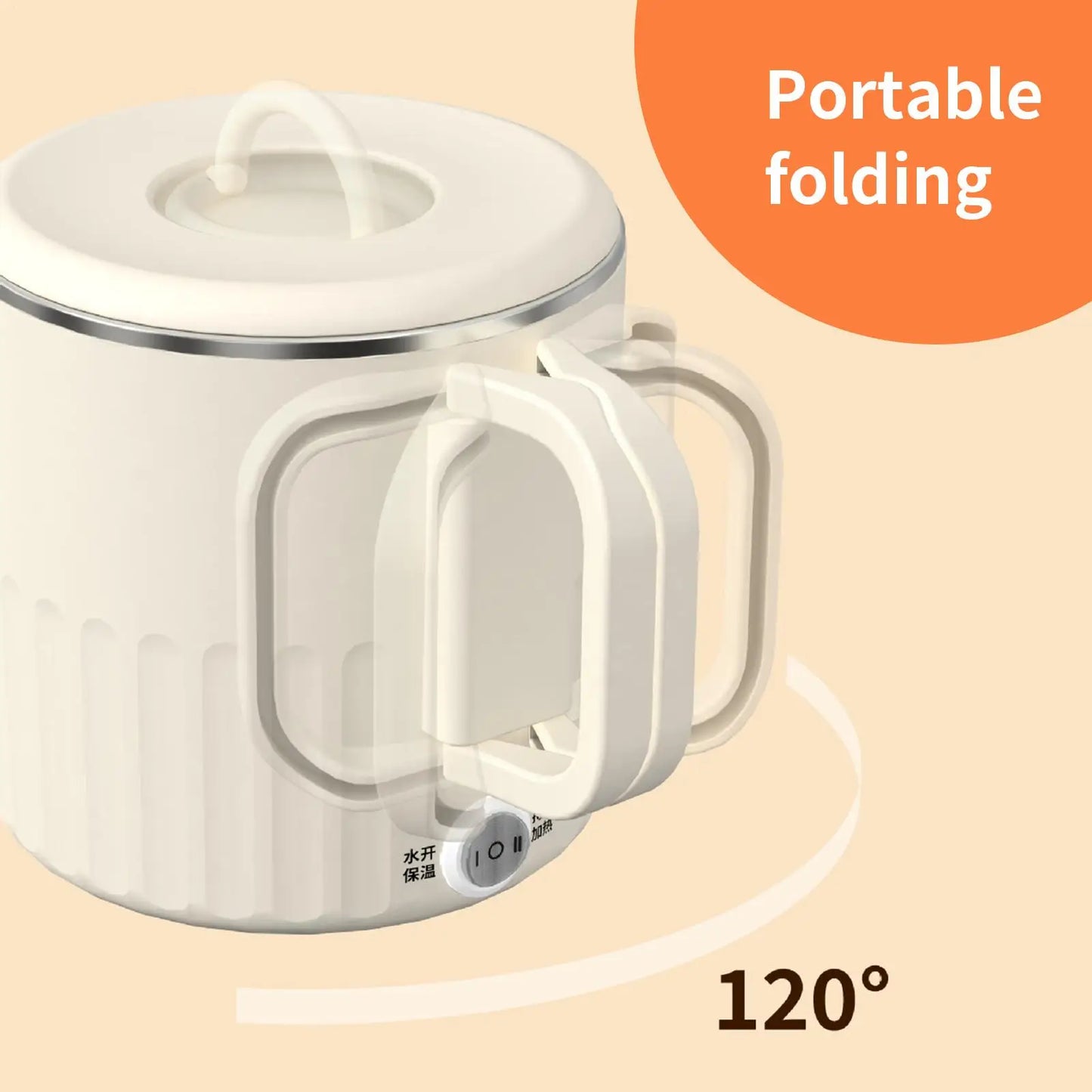Foldable Electric Kettle 1L Folding Electric Kettles For Boiling Water Fast Boiling Machine With Steamed Egg Rack For Picnic