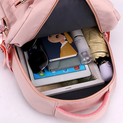 Cute Cinnamoroll Print School Backpack Women Girls Travel Backpack Children Teeneger Students Schoolbags Cinnamoroll Bags Gift