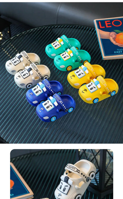 Summer New Dazzling Cool  Kid Hollow Sandals Baby Cute Cartoon Car Home Slippers Boy Breathable Antislip Beach Shoe Girl Shoe실내화