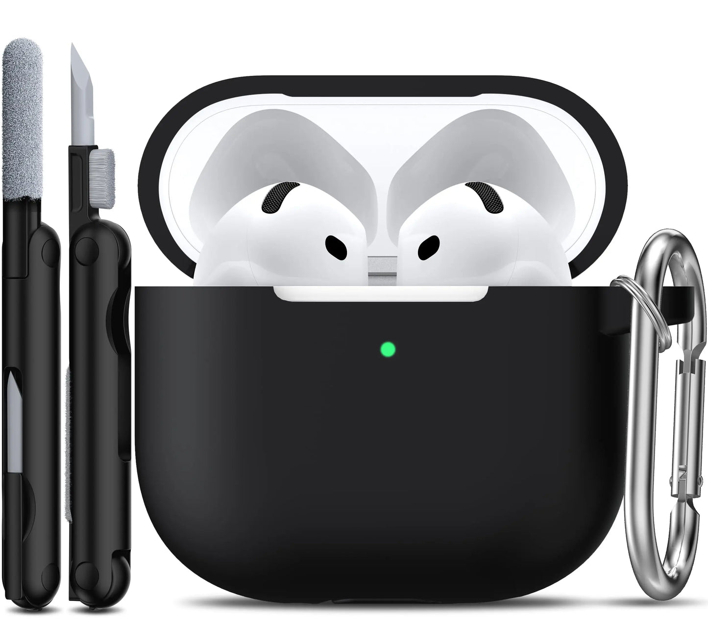 For AirPods 4 Generation Case Cover with Phone Holder Shockproof Hard Shell Protective Case with Cleaner Kt for AirPods Pro/Pro2