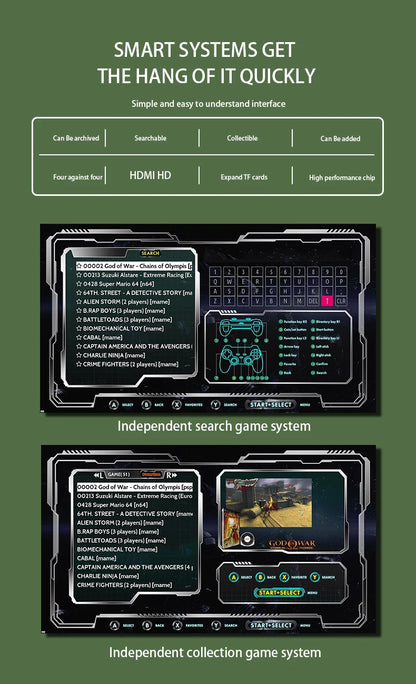 G11 Pro Game Box Video Game Console 256G Built-in 60000+ Retro Games 2.4G Wireless Gamepad 4K HD TV Box Game Console for PS1/GBA