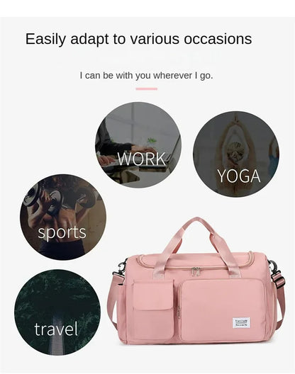 Carry On Travel Bag Large Capacity Gym Bag Weekender Overnight Duffle Bags With Shoe Compartment Sports Fitness Bags for Women