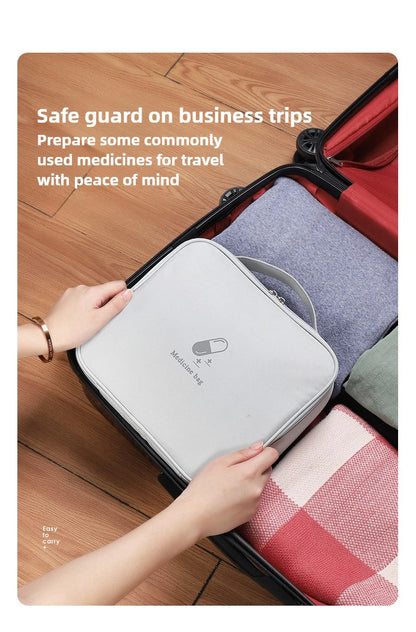 Portable Medical Bag, Travel Bag, Large Capacity Medicine Storage Box, Household Emergency Medicine Reserve, First Aid Kit