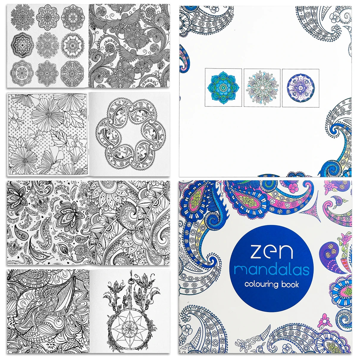 "Zen Mandalas Colouring Book: Intricate Paisley & Mandala Designs, Adult Relaxation Coloring Book for Mindfulness and Creativity