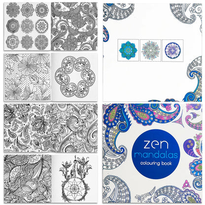 "Zen Mandalas Colouring Book: Intricate Paisley & Mandala Designs, Adult Relaxation Coloring Book for Mindfulness and Creativity