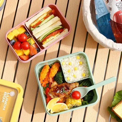 850/1100ml Portable Lunch Box Outdoor Picnic Bento Box with Soup Bowl Tableware Thermal Bag Microwavable Heating Meal Box