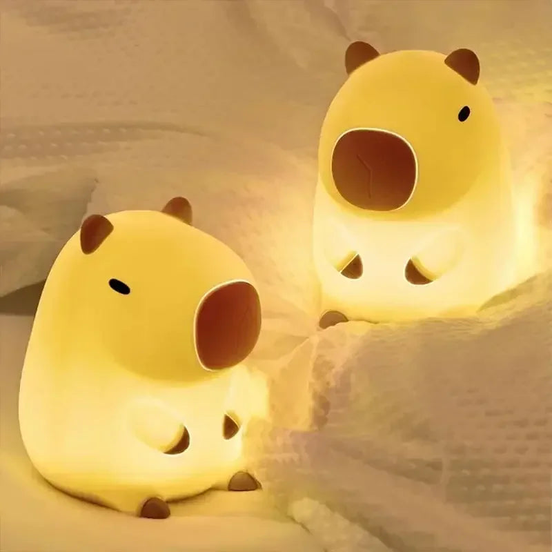 Soft Silicone Night Light - USB Rechargeable Touch Control 3-Level Dimmable Bedside Lamp for Nursery, Kids, Babies & Gift Decor