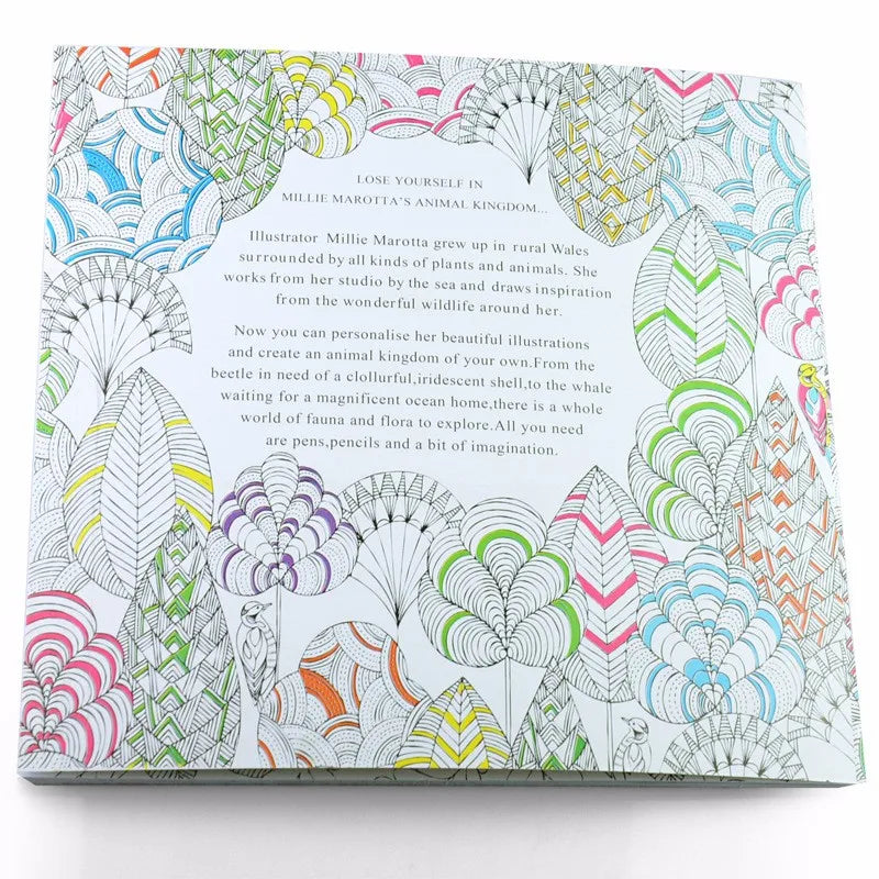 24 Pages Coloring Book for Children Adult Relieve Stress Kill Time DIY Painting Drawing Book Painting Kids Educational Toys