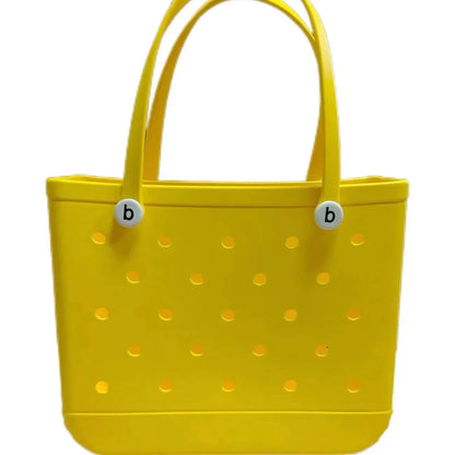 Fashion Beach Bogg Bag Rubber Waterproof Basket Large Capacity Summer Storage Shoulder Handbag Travel Women Tote Shopping Bags