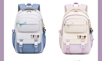 Backpack 3Pcs/Set for Girls Large Capacity Middle Schoolbag Student Schoolbag Set School Backpack Bags for Teenage Students Bag