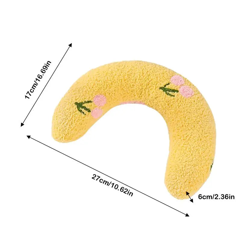 Pillows For Dogs Dog Pillow Soft Cushion Throw Pillow Half Donut Pet Calming Toy Puppy Pillow Embroidery Pattern Dog Bed Pillow
