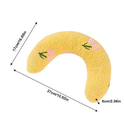 Pillows For Dogs Dog Pillow Soft Cushion Throw Pillow Half Donut Pet Calming Toy Puppy Pillow Embroidery Pattern Dog Bed Pillow