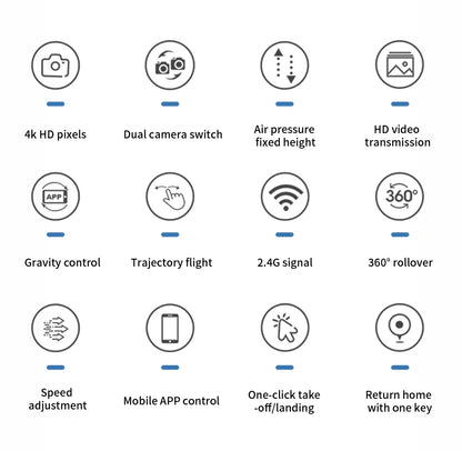 Drone E88 RC Quadcopter Foldable Portable 5G WiFi FPV Drones With 4K HD Camera Altitude Hold Mode follow Drone