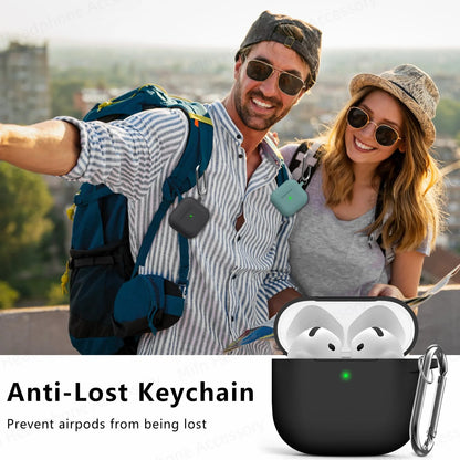 Cover for AirPods 4 Case 2024 3D Silicone Wireless Bluetooth Headphone Soft Protective Case for AirPods 4th Gen with Cleaner Kit