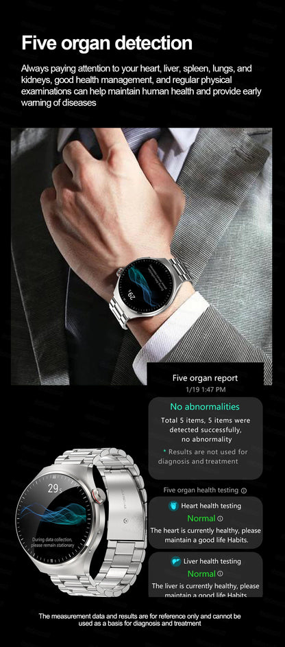 2025 For HUAWEI Precise ECG+PPG Uric acid HD Smart Watch Men Blood lipids Heart Rate Blood pressure Sport Call Health Smartwatch